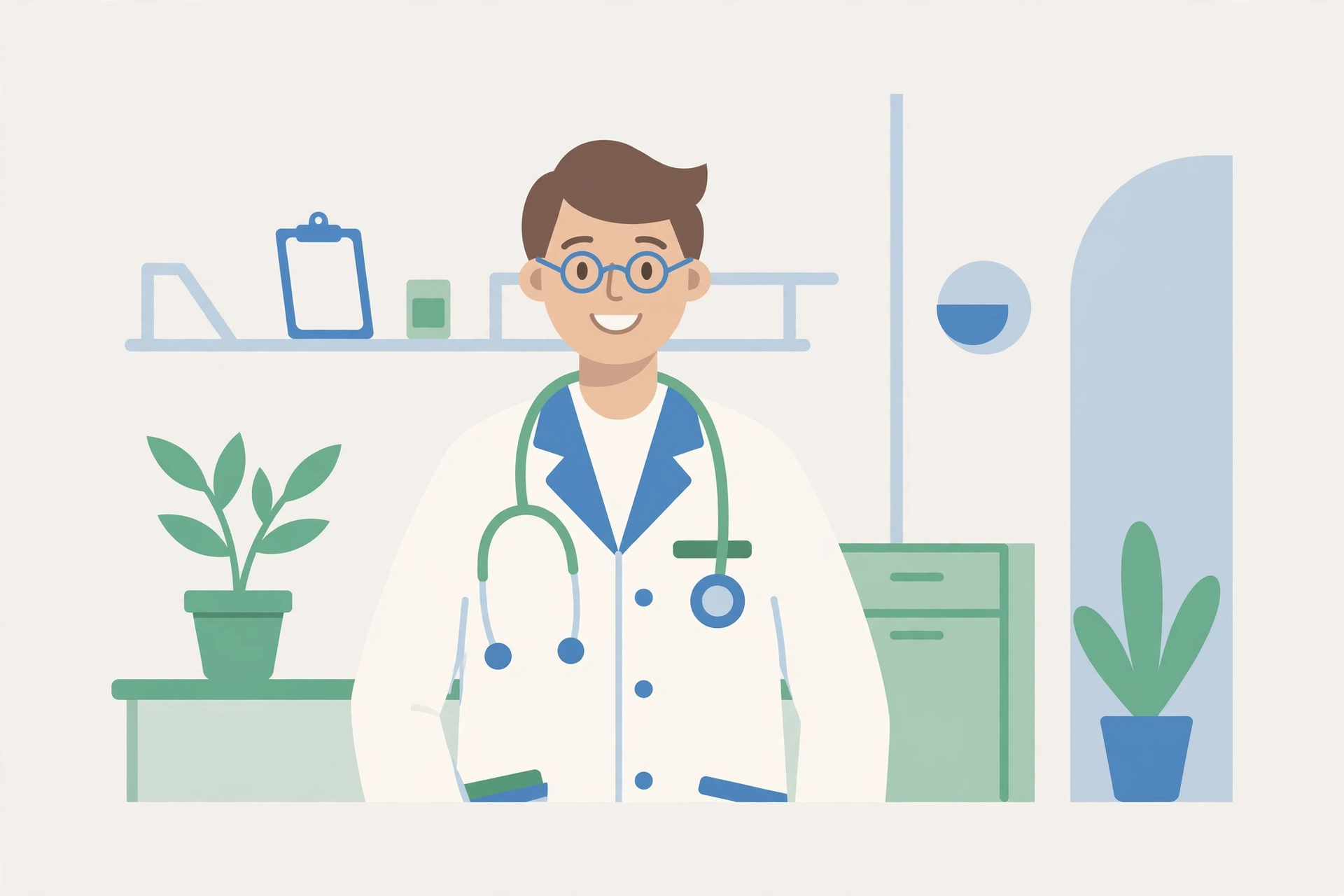 Doctor with patient
