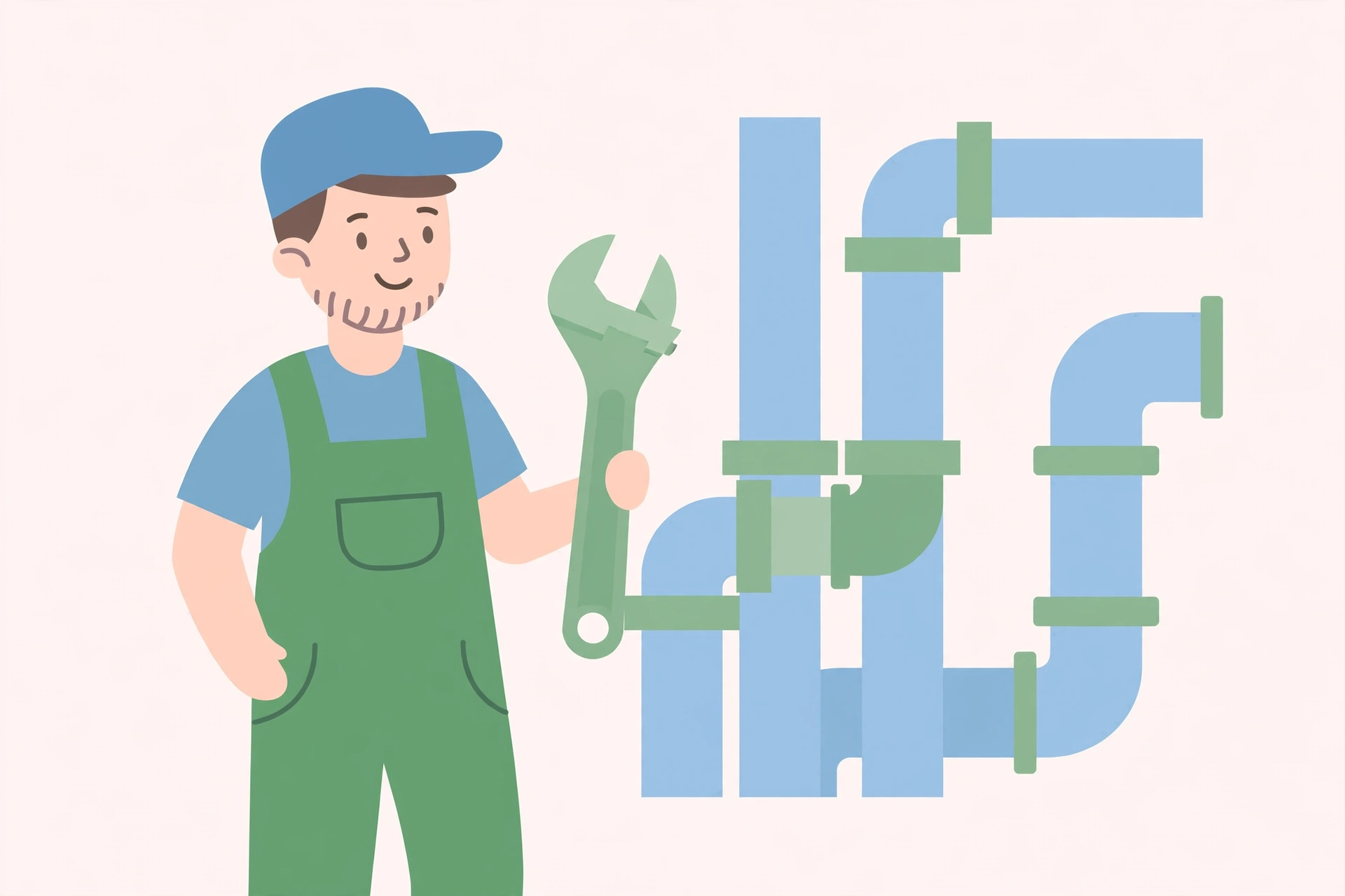Plumber at work